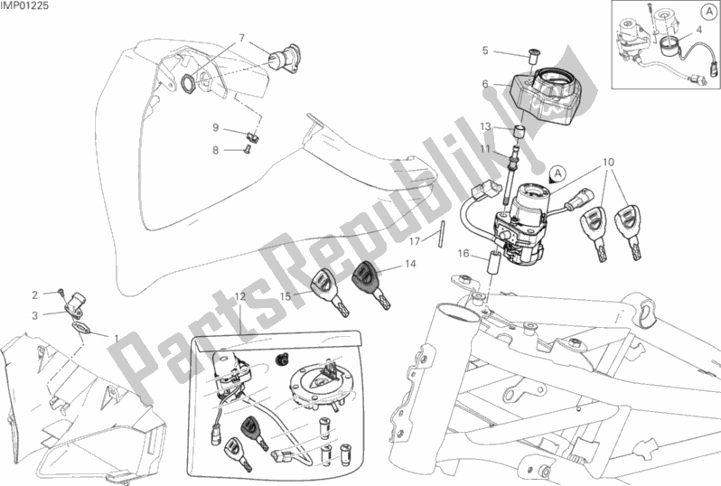 All parts for the Front Wiring Harness of the Ducati Multistrada 950 Thailand 2020